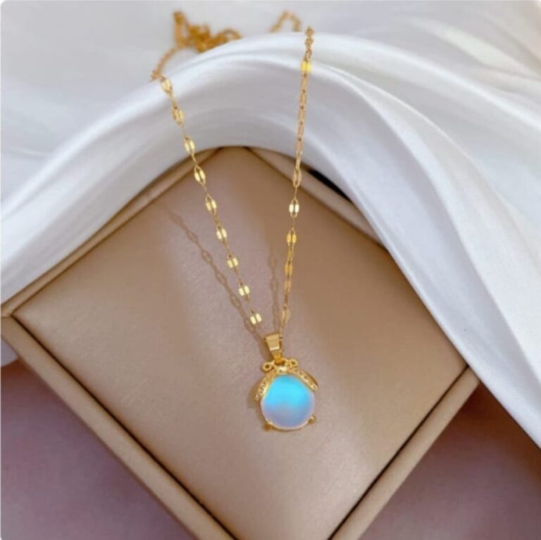 Moonstone Firefly Necklace – Golden