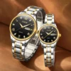 Olevs Black Couple watches