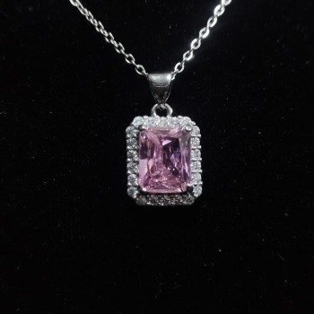 Pink Square Shape pendant