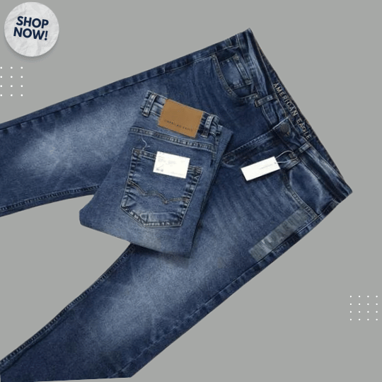 American Eagle Authentic Denim Jeans For Men-Deep Blue – Meu Mart